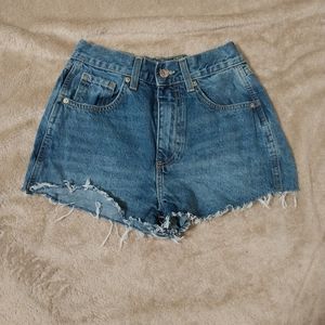Forever 21 Ultra High Rise Jean Shortie Shorts Size 25
